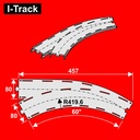 H0 Segment courbe R419,6mm, 60°avec aiguillage  HCT9673Y I-Track France 