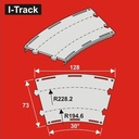 N Segment courbe voie unique, R194,6mm,30°,l.40,6p. HCT9975 I-Track France 