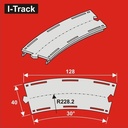 N Segment courbe voie unique, R228,2mm,30°,l.40,6p. HCT9977 I-Track France 