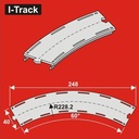 N Segment courbe voie unique, R228,2mm, 60°,L.40,3p. HCT9982 I-Track France 