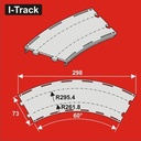 N Segment courbe double voie,R261,8/295,4mm, 60°,B.73,3st. HCT9982D I-Track France 
