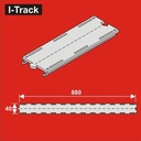 N Segment droit voie unique, 880mm, largeur 40,2st. HCT9988 I-Track France 