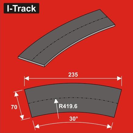 Sous-couche de voie Ra419,6x70x5mm 12 pces HCT9663B I-Track France 
