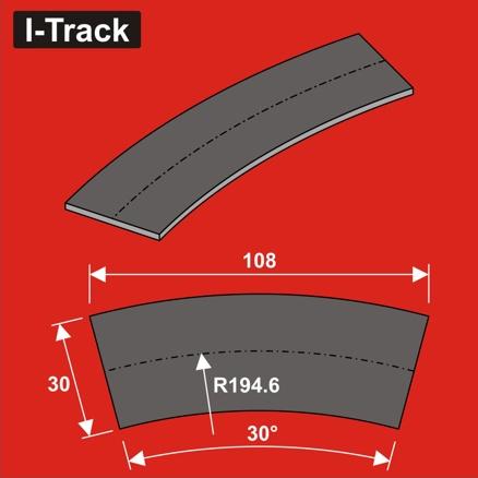 N Sous-couche de voie Ra194,6x30x3mm 12 pces HCT9975B I-Track France 