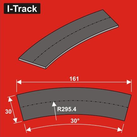 [HCT9979B] N Sous-couche de voie Ra295,4x30x3mm 12 pces HCT9979B I-Track France 