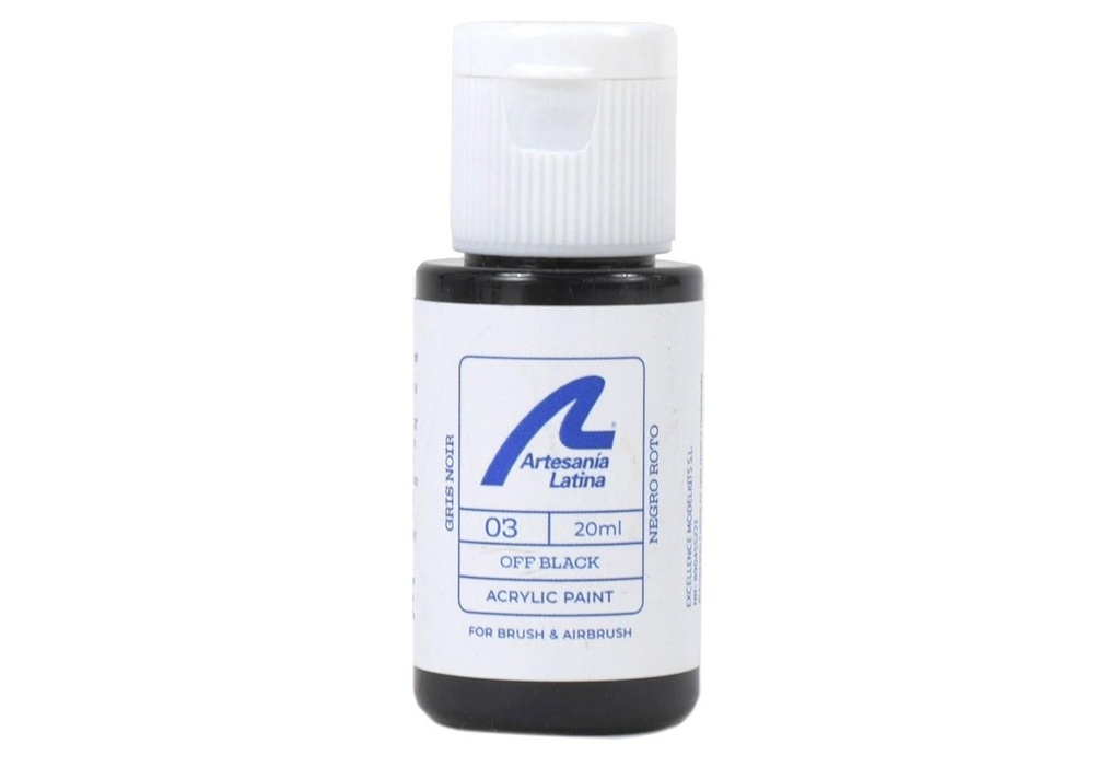[Artesania Latina 27703  ] OFF BLACK PAINT - 20ml Artesania Latina 27703 