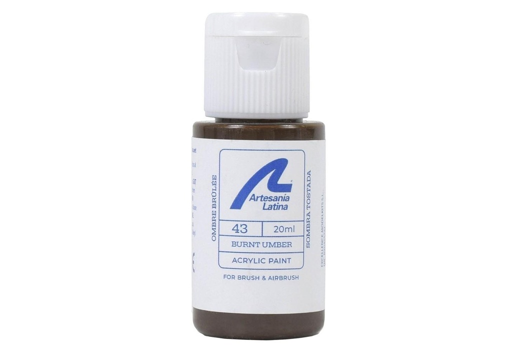 BURNT UMBER PAINT - 20ml Artesania Latina 27743 