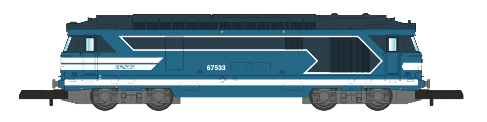 BB67533 - Bleu diesel Analog SNCF IV  L01-BL4A Azar Models