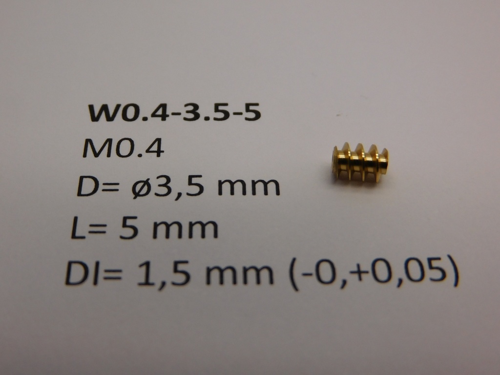 M0.4 D=ø3.5 L=5 DI=1.5 mm Micromotor W0.4-3.5-5    