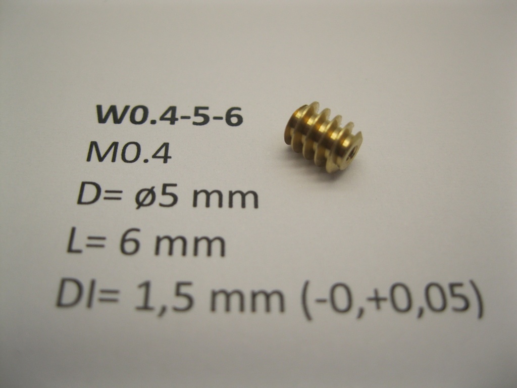 M0.4 D=ø5 L=6 DI=1.5 mm  Micromotor W0.4-5-6    