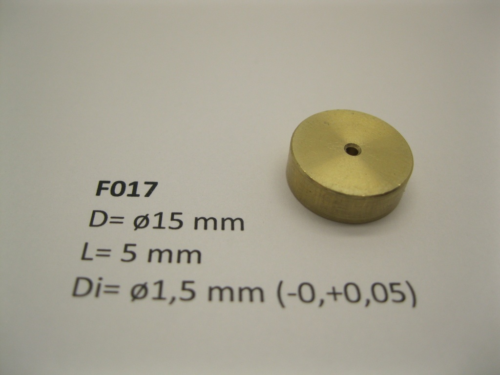 Flywheel ø15 mm x 5 mm x ø1,5 mm Micromotor F017    