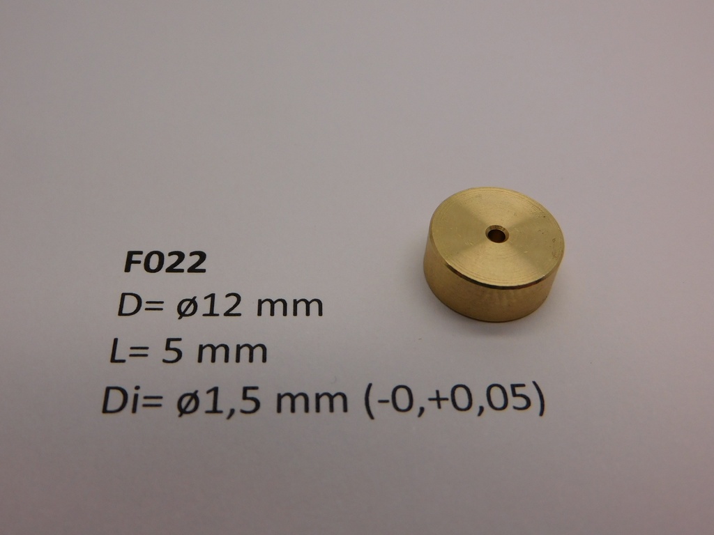[Micromotor F022  ] Flywheel ø12 mm x 5 mm x ø1,5 mm Micromotor F022    
