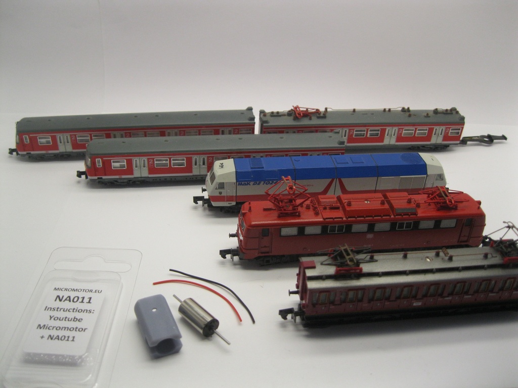 Arnold BR 240, BR 96 Gt 2 x 4/4, BR 150, BR 116 E16, ET 88, BR 420, US loco S2 Micromotor NA011    