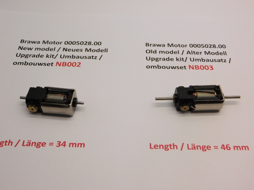 Brawa BR 119, BR 229 (oldest motor) Micromotor NB003    