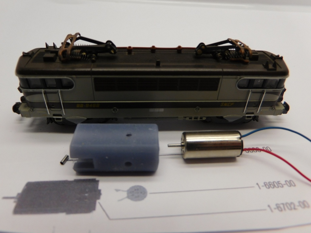 Lima Minitrains Neue Motor, DB E 410, SNCF BB 9491, BB 67001, FS E 424/E444, SBB RBe 4/4, SBB Re 4/4, BR Class 81/86, BR Class 31, BR class 55 Deltic, US FP 45 Micromotor NLM05    