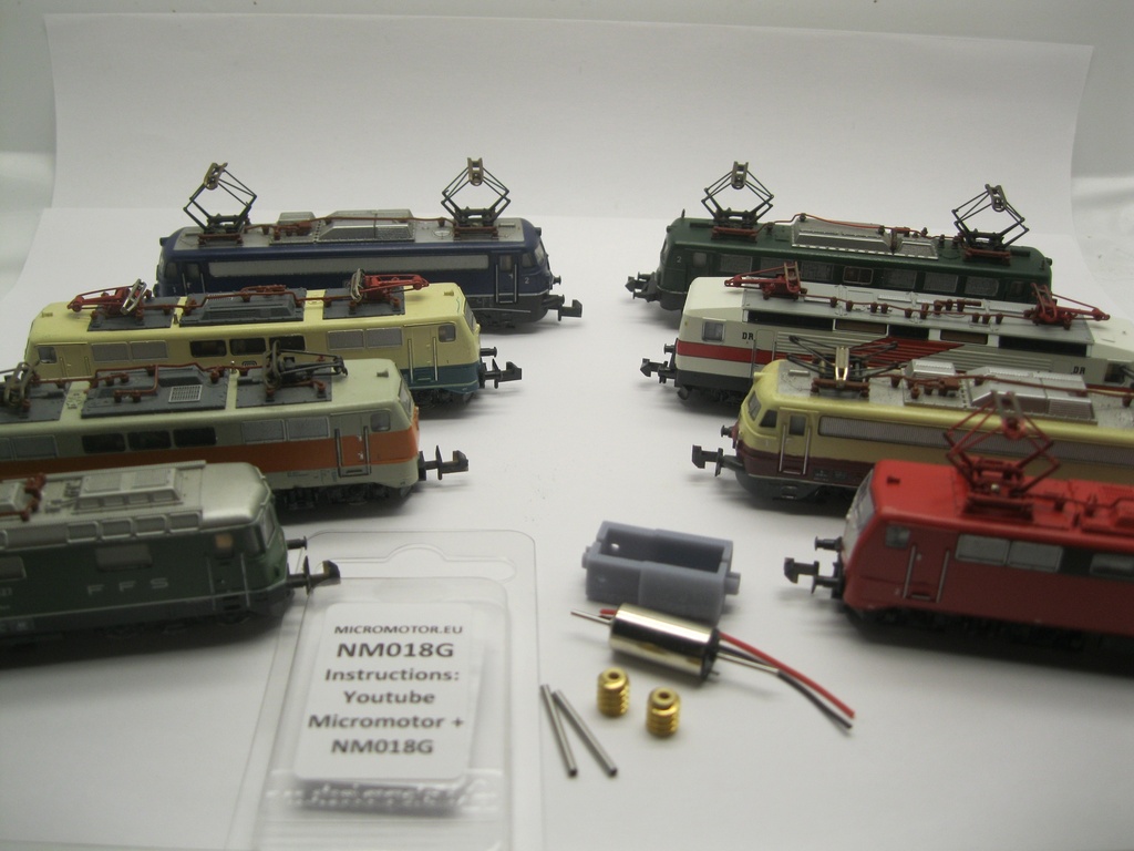 [Micromotor NM018G  ] Minitrix DB E10, BR 110, E40, BR 140, BR 139, BR 111, BR 143, DR BR 112, 114, 212, 243, SBB Re 4/4 BLS Re 420  Micromotor NM018G    