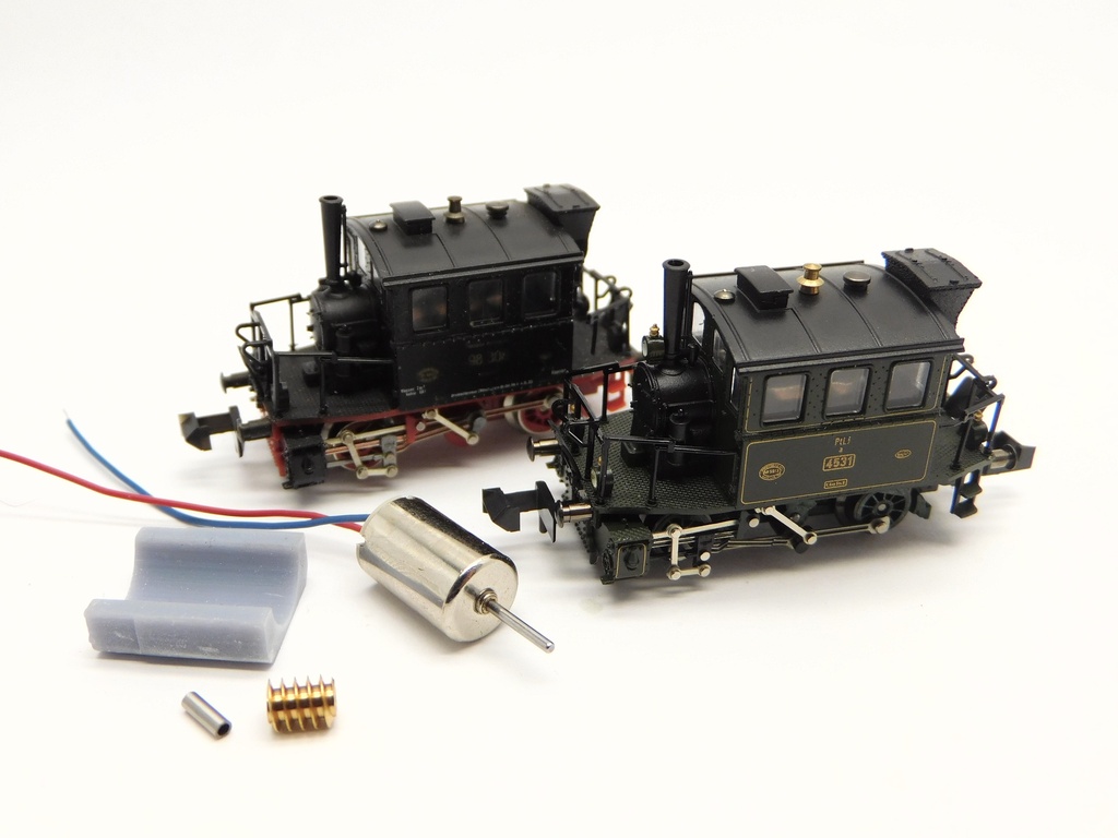 [Micromotor NM022G  ] Minitrix BR 98.3, PtL 2/2, KPEV T2, ÖBB 688, Glaskasten, Saxonia Micromotor NM022G    