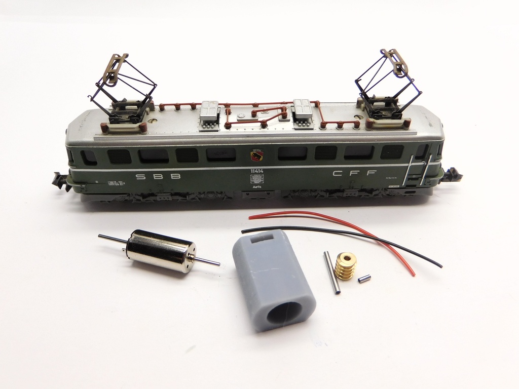 [Micromotor NM038G  ] Minitrix Ae 6/6 (Motor mit Lagerblock) Micromotor NM038G    