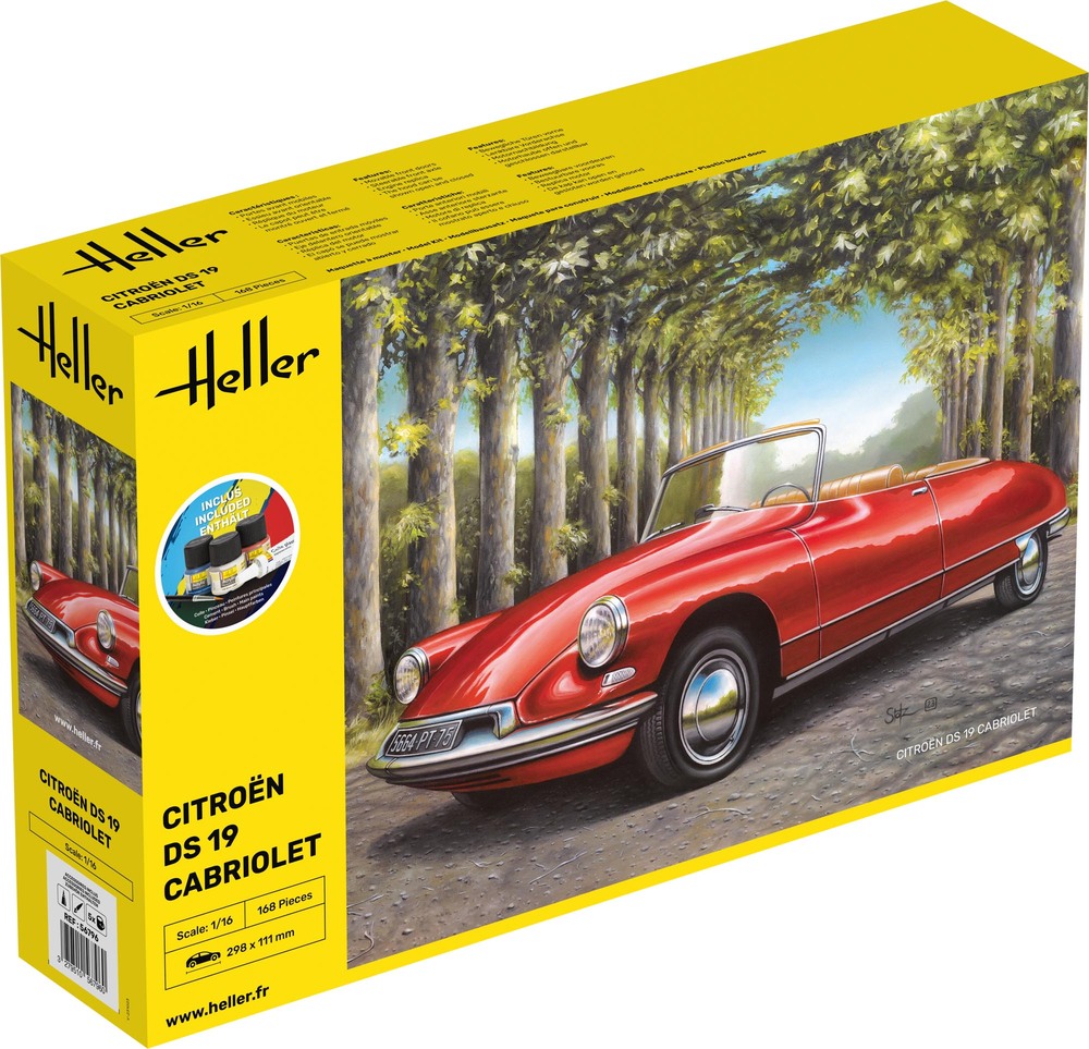 Heller 56796 STARTER KIT CITROEN DS 19 CABRIOLET
1/16 
