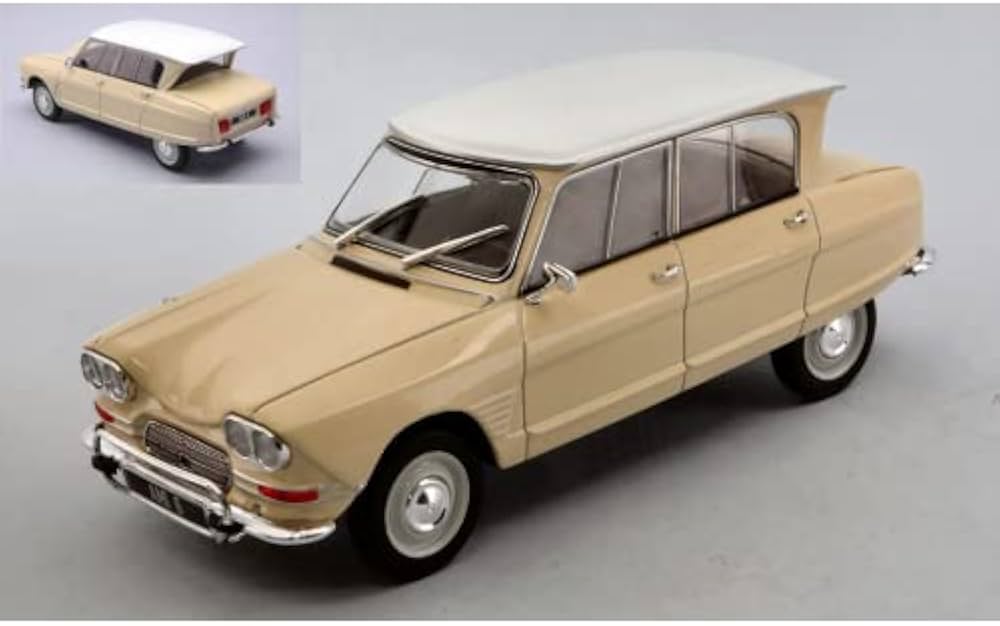 CITROEN AMI 6 1968 LIGHT YELLOW/WHITE 1:24 - Whitebox WB124104 - Voitures routières