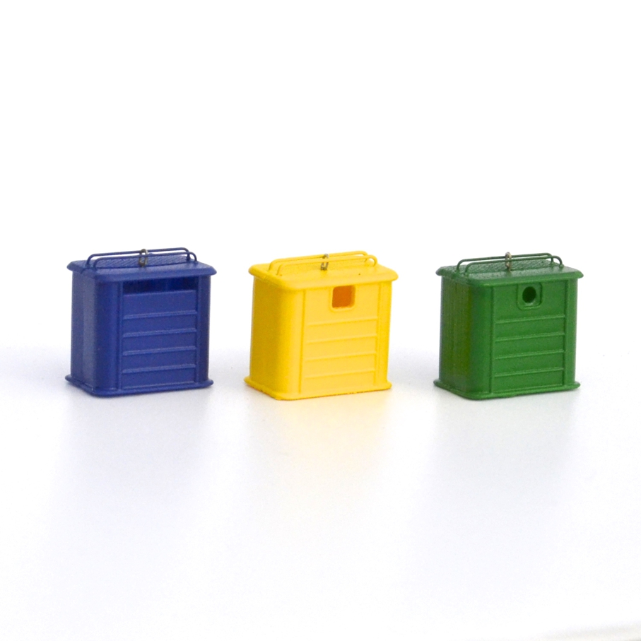 3  bacs de recyclage - type métallique échelle N N-TRAIN 21247
