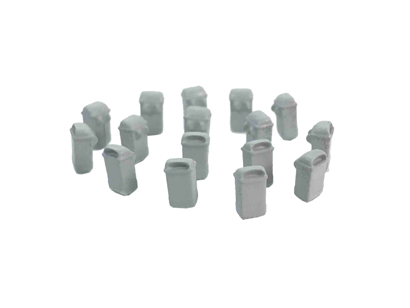 16 poubelles pendues - gris échelle N N-TRAIN 21283