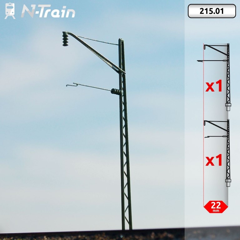 DRG - Poteaux en treillis avec console (2 unités) échelle N N-TRAIN 21501