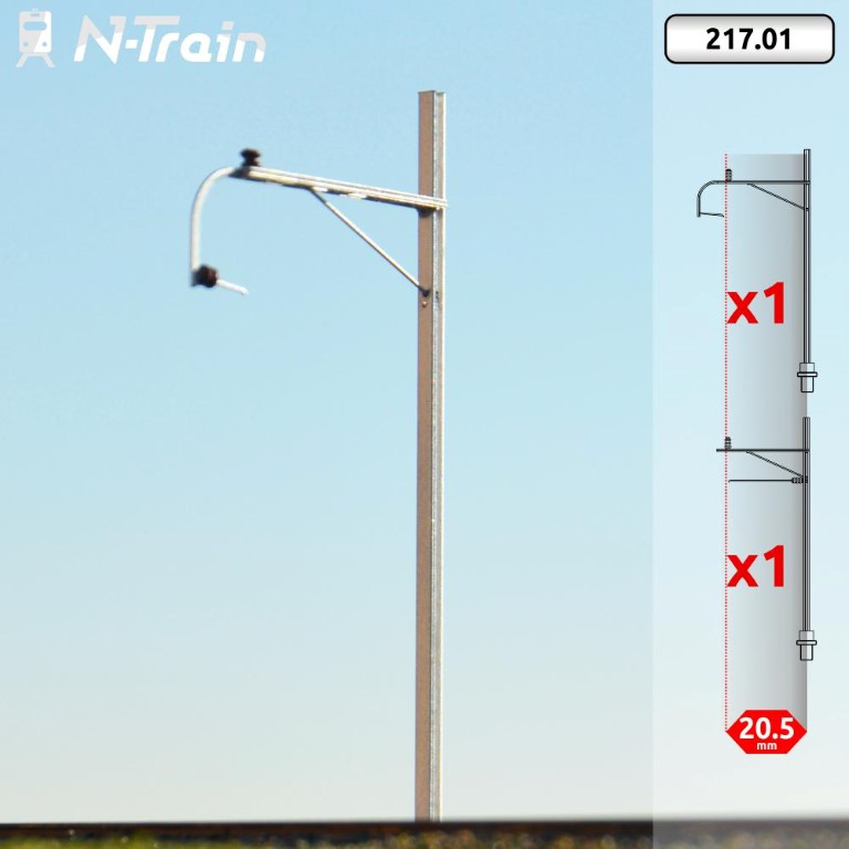 [N-TRAIN 21701  ] SBB - Poteaux en H à antique console (2 unités) échelle N N-TRAIN 21701