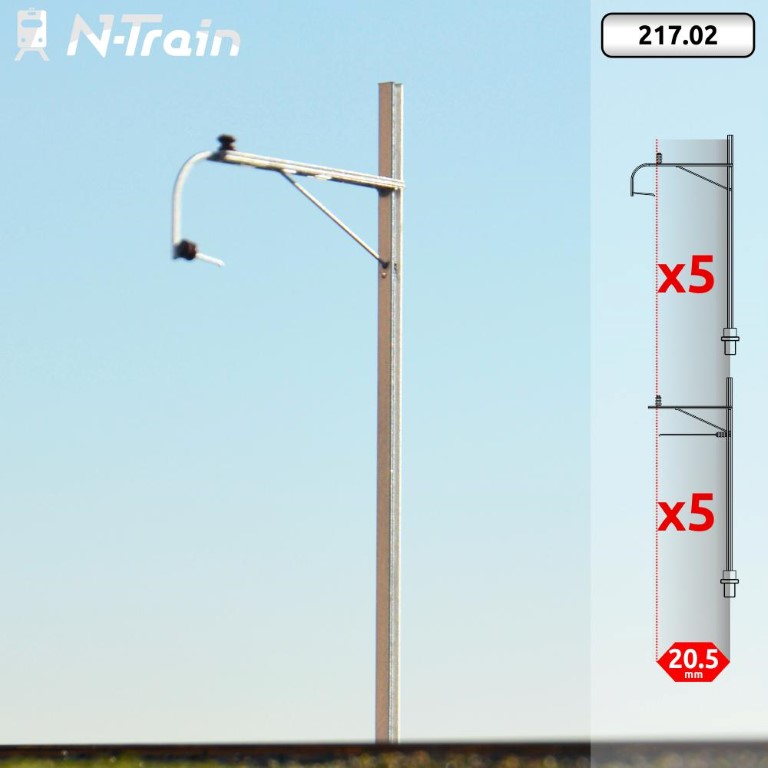 [N-TRAIN 21702  ] SBB - Poteaux en H à antique console (10 unités) échelle N N-TRAIN 21702