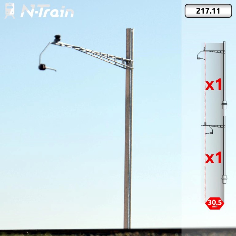 [N-TRAIN 21711  ] SBB - Poteaux en H à console du Gothard - XL (2 unités) échelle N N-TRAIN 21711
