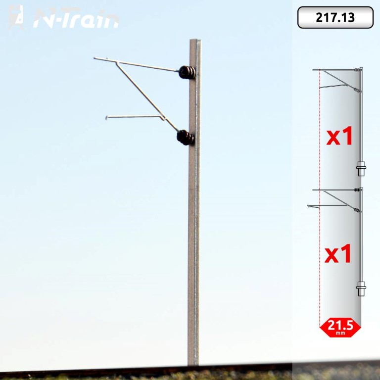 [N-TRAIN 21713  ] SBB - Poteaux en H à console FL-140 - S (2 unités) échelle N N-TRAIN 21713