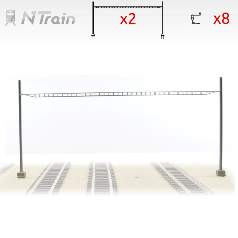 [N-TRAIN 21722  ] SBB - Portiques für 2-4 voies (2 unités) échelle N N-TRAIN 21722