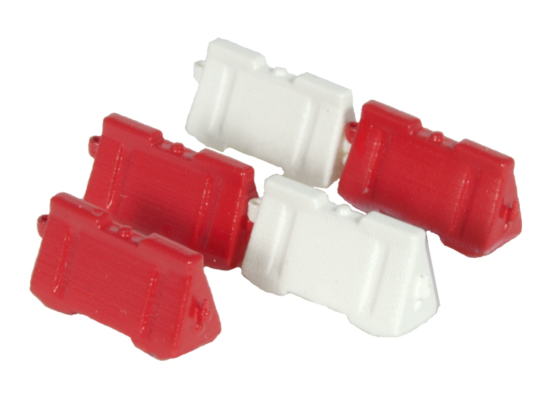 5 barrières Jersey en plastique échelle H0 87TRAIN 22229