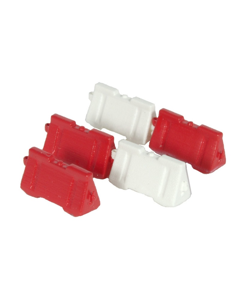 5 barrières Jersey en plastique échelle H0 87TRAIN 22229