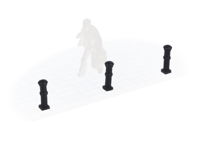 24 bollards hautes échelle H0 87TRAIN 22264