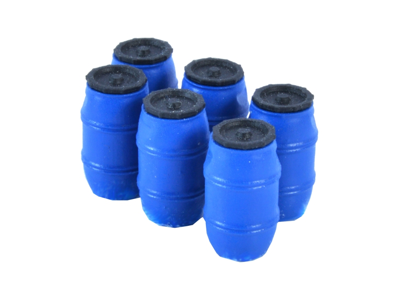 [87TRAIN 22265  ] 6 fûts en plastique de 220 L. (bleu) échelle H0 87TRAIN 22265