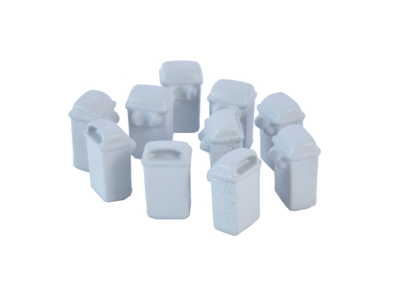 10 poubelles pendues - gris échelle H0 87TRAIN 22276