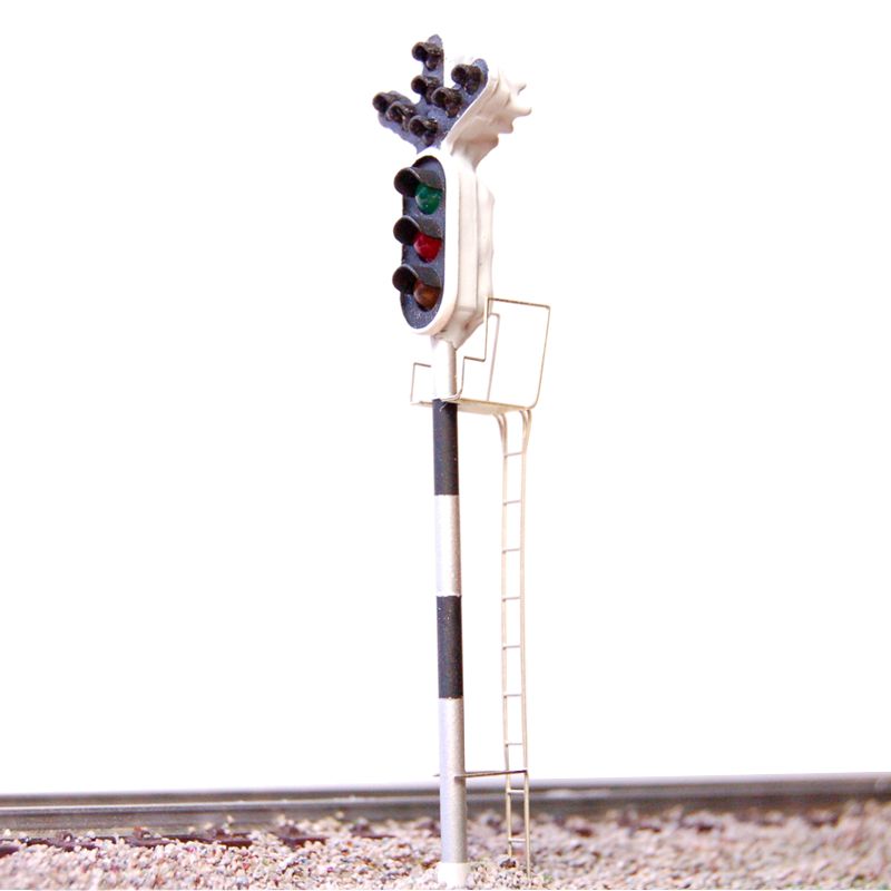 RENFE - Signal principal avec 10 LEDs (ver/rouge/jaune + triple direction échelle H0 MAFEN 91306