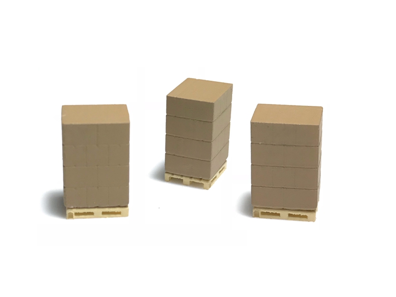 3 palettes avec colis échelle N N-TRAIN 211005