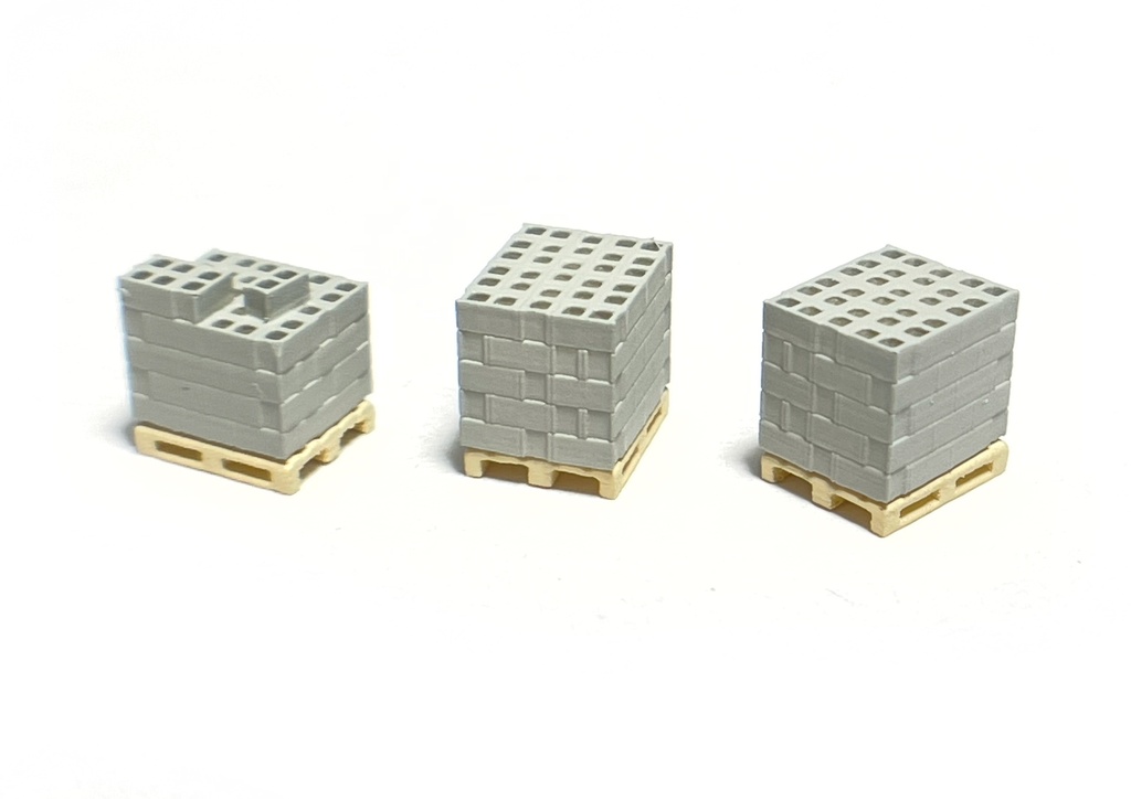 [N-TRAIN 211044  ] Blocs de béton sur palettes échelle N N-TRAIN 211044