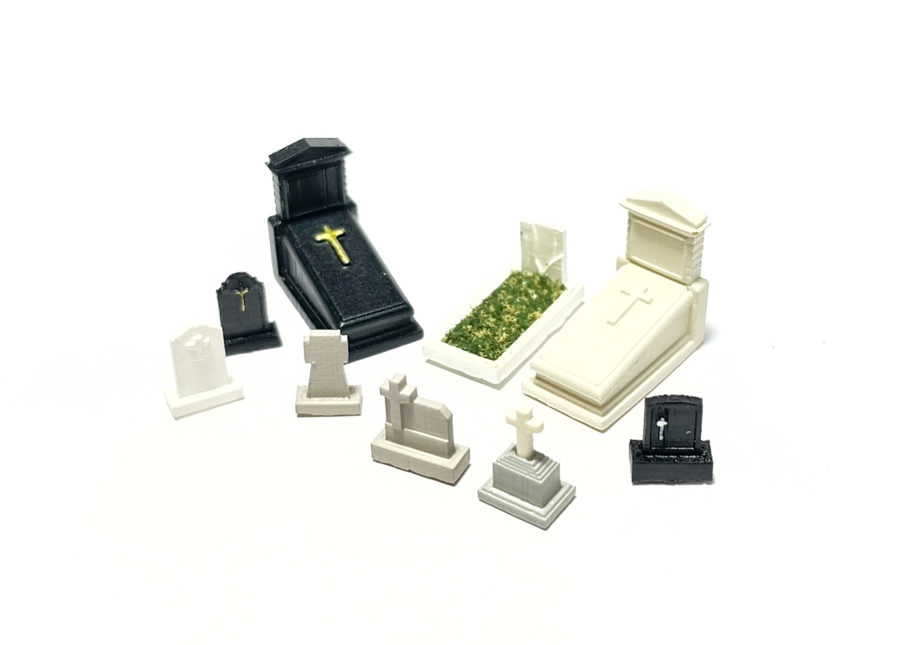 Cementerio con tumbas cristianas échelle N N-TRAIN 211051