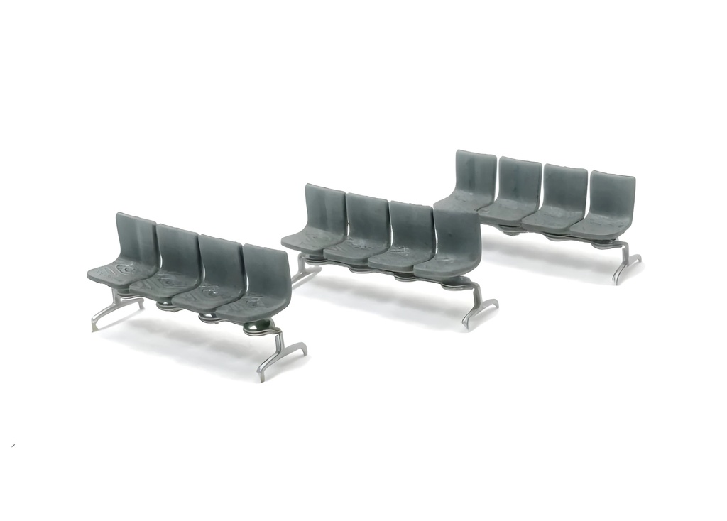 Bancs gris foncé échelle N N-TRAIN 211067