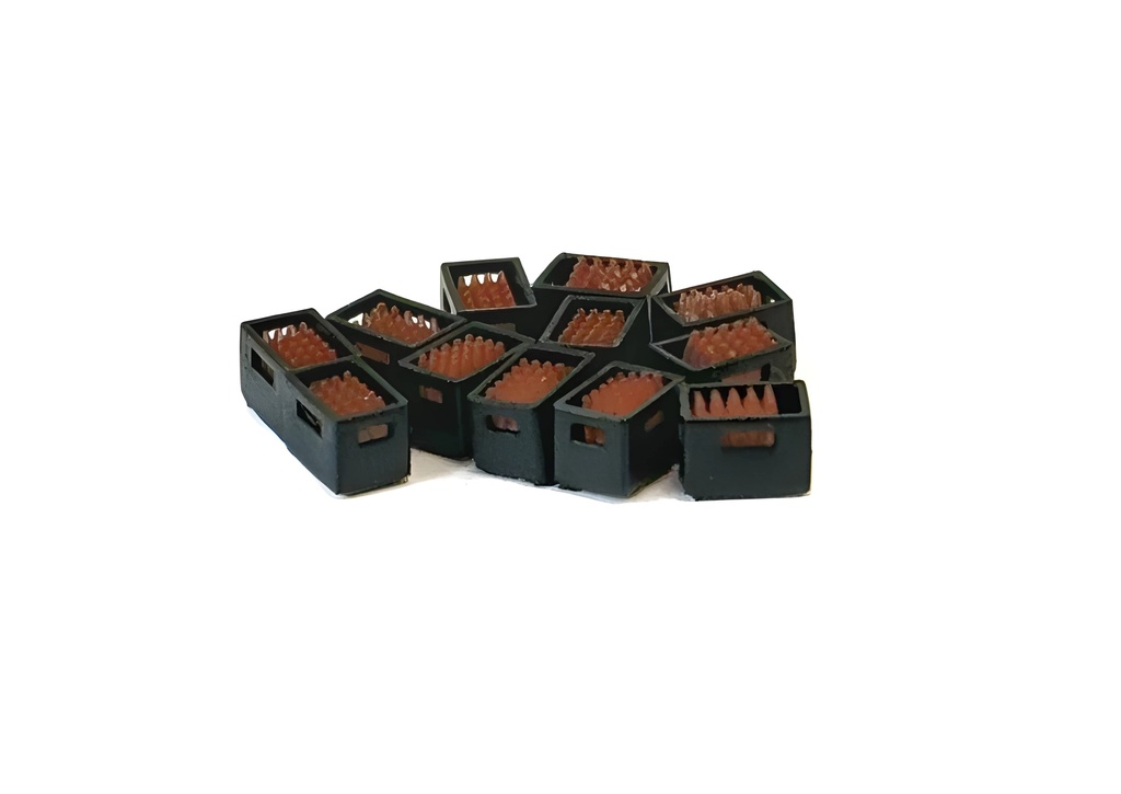 12 boîtes à bière noires échelle N N-TRAIN 211085