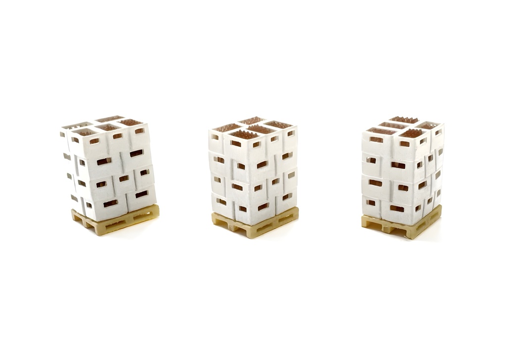 Boîtes à bière blanques sur palette (3 pièces) échelle N N-TRAIN 211090