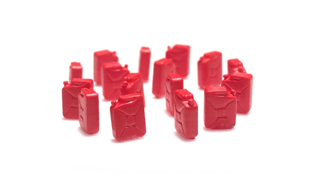 Jerricans pour carburant (16 unités) - rouge échelle H0 87TRAIN 221002