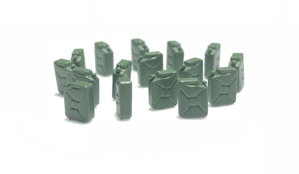 [87TRAIN 221003  ] Jerricans pour carburant (16 unités) - vert échelle H0 87TRAIN 221003