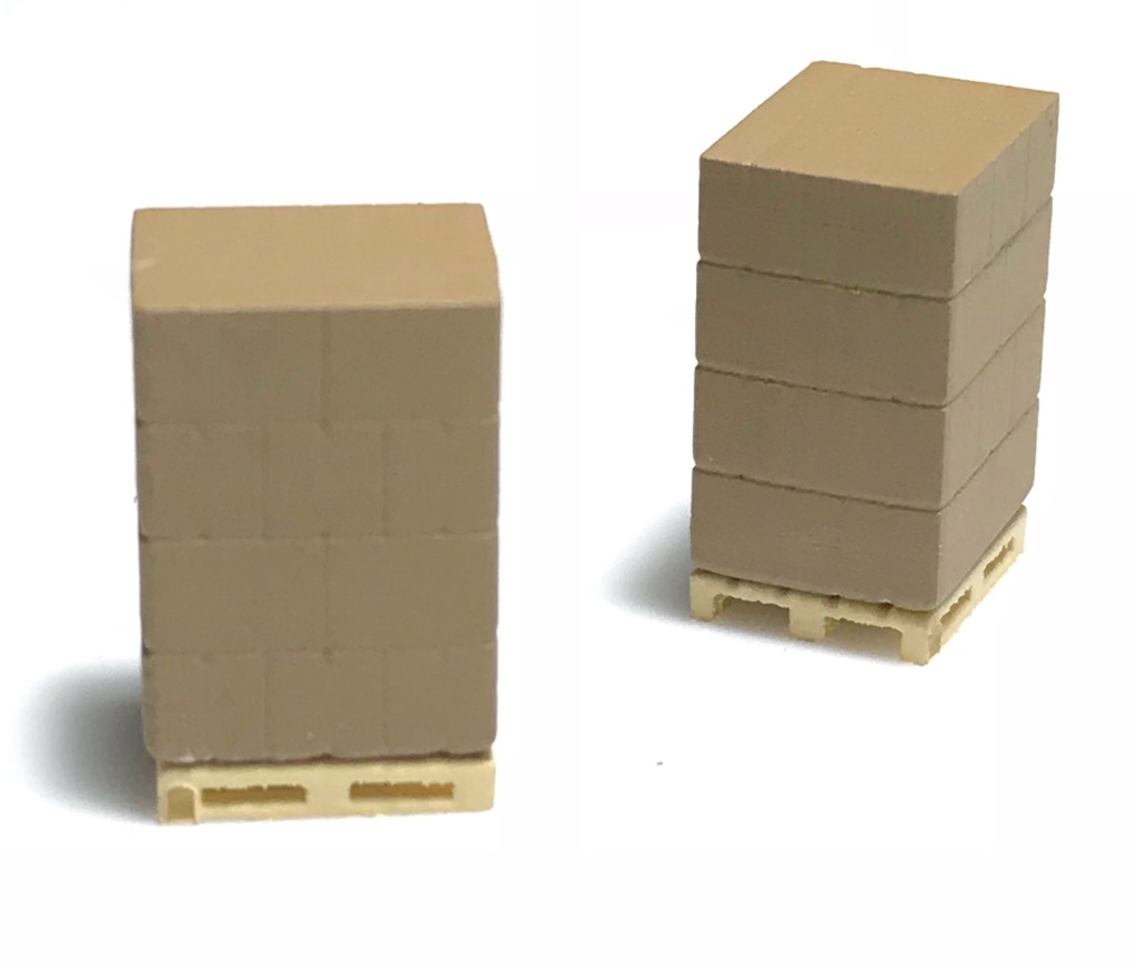 2 palettes avec colis échelle H0 87TRAIN 221005