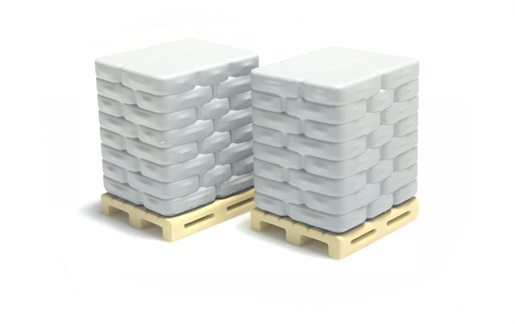 2 palettes avec sacs de ciment échelle H0 87TRAIN 221006