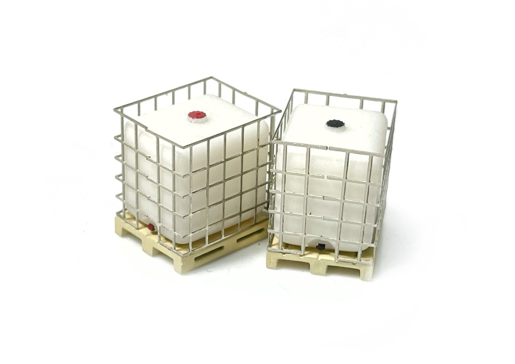 GRV "Grand Récipient pour Vrac" sur palette (2 unités) échelle H0 87TRAIN 221013