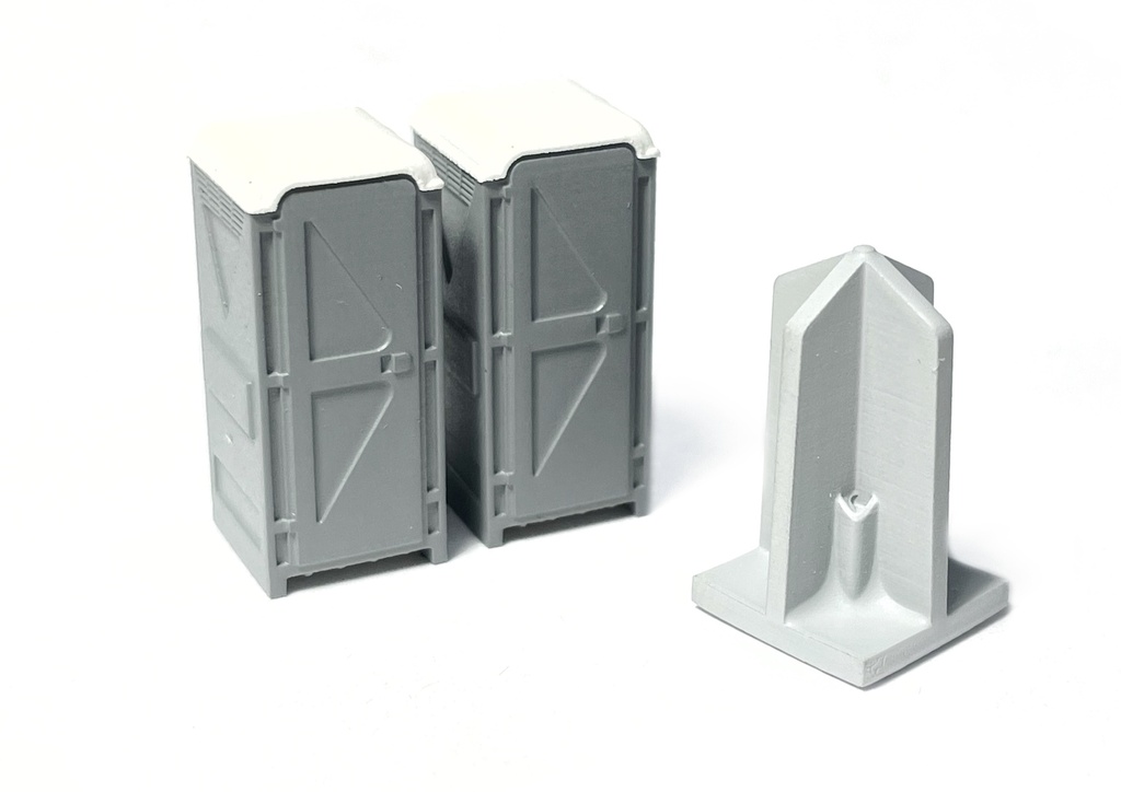 Toilettes et urinoirs portables gris échelle H0 87TRAIN 221039